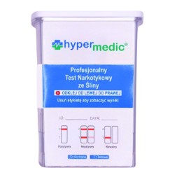 Test na narkotyki ze śliny 8 substancji - narkotest Hypermedic ważność: 03.2028 r.